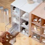 Desktop Drawer Storage Box Cosmetics Office Student Stationery Pen Dormitory Three Grid Desk Rack - Image 3