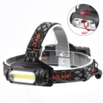 TG-TD113 T6+COB Head-Mounted USB Charging Rotating Multi-Function Headlight White Red And Green Three Light Sources Headlight - Image 2