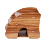Office Supplies Curved Desktop A4 Storage Box Wooden File Rack Data Rack Shelf - Image 6