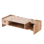 LCD Display Booster Wooden Keyboard Rack Desktop Storage Rack Shelf
