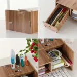 LCD Display Booster Wooden Keyboard Rack Desktop Storage Rack Shelf - Image 3