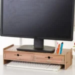 LCD Monitor Increase Rack Wooden Keyboard Rack Desktop Storage Rack Shelf - Image 6