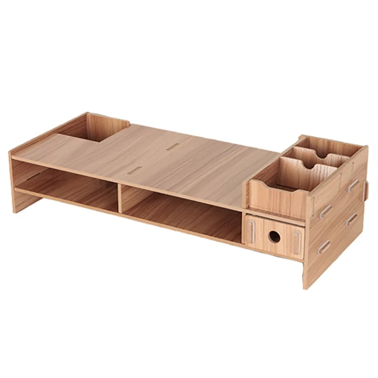 TBD0553573401A.webp LCD Monitor Increase Rack Wooden Keyboard Rack Desktop Storage Rack Shelf - Image 1