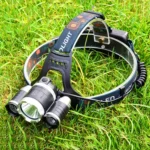 Strong Light Long-Range Rechargeable Three-Head Lamp Outdoor Fishing Lamp Led Head-Mounted Flashlight (2 Batteries+EU Plug) - Image 2