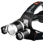 Strong Light Long-Range Rechargeable Three-Head Lamp Outdoor Fishing Lamp Led Head-Mounted Flashlight (2 Batteries+EU Plug) - Image 3