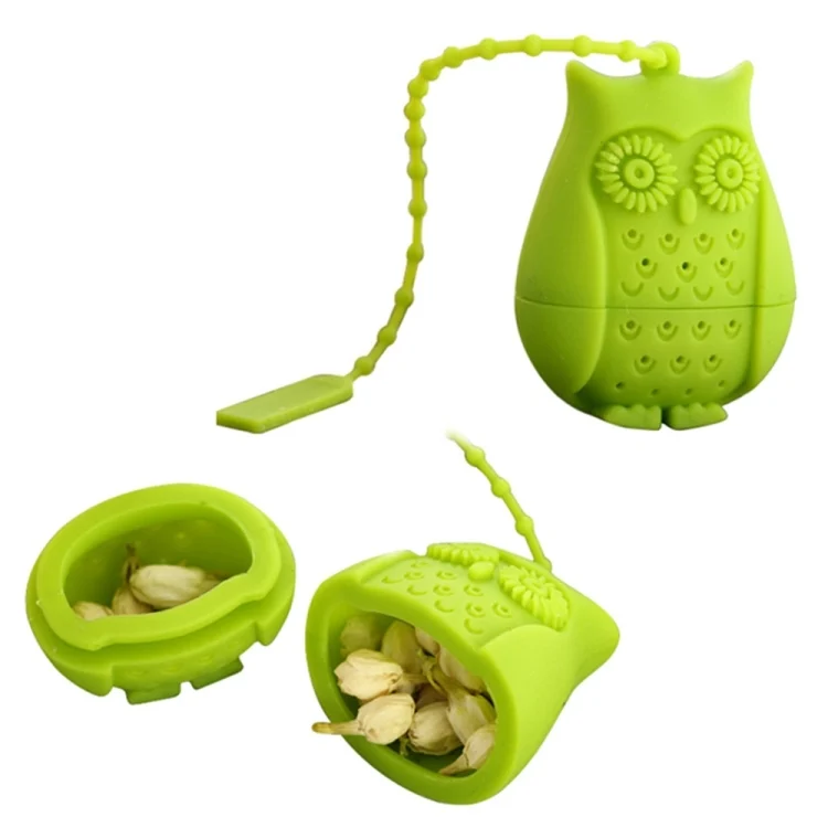 TBD055376301D_3.webp 2PCS Creative Cute Owl Tea Strainer Tea Bags  Food Grade Silicone Tea Infuser Filter - Image 4