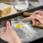 Bread Trimming French Stick Cutting Knife Dough Bisector Curved Stainless Steel Dough Cutter With Wooden Handle - Image 4