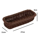 Rattan Woven Basket Cutlery & Fork Storage Basket - Image 6