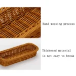 Rattan Woven Basket Cutlery & Fork Storage Basket - Image 2