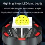 LED Mountaineering Waterproof Patrol USB Charging Flashlight with Power Bank Function - Image 5