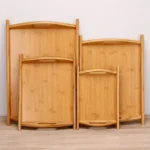 Bamboo Binaural Tea Set Tray Bread Display Tray - Image 3