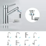 720-Degree Universal Rotating Faucet Anti-Splash Spout Filter Dual-Function Faucet - Image 4