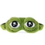 Cute Eyes Plush3D Frog Shade Cover Sleeping Rest Travel Eye Mask with Ice Bag - Image 3