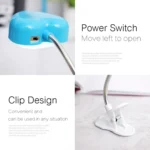 Mini Love Heart Clip LED Book Light Lamps Reading Book Desk Lamp Keyboard Light Eyes-Protect Energy Save Night Lights - Image 3
