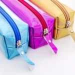 Iridescent Laser Pencil Case PU School Stationery Gift Cute Pencil Box - Image 2