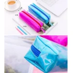 Iridescent Laser Pencil Case PU School Stationery Gift Cute Pencil Box - Image 3