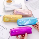 Iridescent Laser Pencil Case PU School Stationery Gift Cute Pencil Box - Image 5