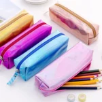 Iridescent Laser Pencil Case PU School Stationery Gift Cute Pencil Box - Image 6