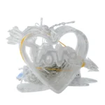 LED Heart-Shaped Decorative Lights Curtain Lights Holiday Dress String Lights, EU Plug - Image 2