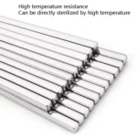 1 Pairs 304 Stainless Steel Chopsticks Non-Slip Tableware Adult Chopsticks - Image 4