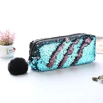 Reversible Sequin Pencil Case for Girls School Supplies Super Big Stationery Gift Magic Makeup Bag