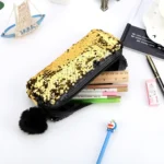 Reversible Sequin Pencil Case for Girls School Supplies Super Big Stationery Gift Magic Makeup Bag - Image 5