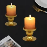 DH20-33 Geometric Round Iron Candle Holder Window Home Photo Props - Image 7