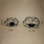 Wedding Wrought Iron Candle Holders Craft Candle Holders Home Decoration Ornaments, Size: Large - Image 3