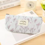 Cute Floral Canvas Zipper Pencil Cases Flower Tree Pen Bags