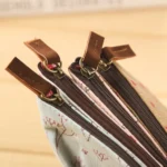 Cute Floral Canvas Zipper Pencil Cases Flower Tree Pen Bags - Image 4