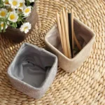 Mini Small Linen Pen Holder Desktop Cloth Simple Stationery Holders - Image 5