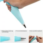 8 PCS/Set 6 Stainless Steel Nozzle Set DIY Cake Decorating Tools Silicone with EVA Cream Pastry Bag - Image 4