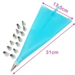 2 Sets Reusable Silicone Pastry Bag Cake Decorating Tools with 16 Nozzles Tips - Image 3