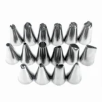 2 Sets Reusable Silicone Pastry Bag Cake Decorating Tools with 16 Nozzles Tips - Image 4