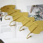 Golden Leaf Hooks Perforated Coat Hooks - Image 2