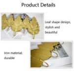Golden Leaf Hooks Perforated Coat Hooks - Image 4