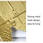 Golden Leaf Hooks Perforated Coat Hooks - Image 5