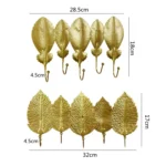 Golden Leaf Hooks Perforated Coat Hooks - Image 6