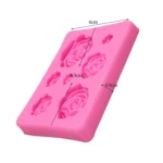 2 PCS DIY Handmade Soap Chocolate Fondant Baking Mold 3D Rose Flower Cake Decoration Silicone Mold - Image 4