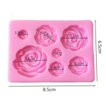 2 PCS DIY Handmade Soap Chocolate Fondant Baking Mold 3D Rose Flower Cake Decoration Silicone Mold - Image 5
