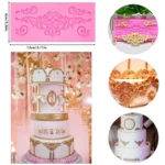 2 PCS Fondant Cake Silicone Mold Hollow Embossed Border Frame Retro Photo Frame Mould - Image 3