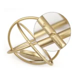 Creative Iron Art  Aromatherapy Candle Holder Desktop Decoration Geometric Metal Candle Holder, Colour: Golden - Image 4