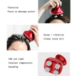 Head Scalp Massager Electric Beauty Instrument Multifunctional Kneading Vibration Physiotherapy Instrument - Image 3