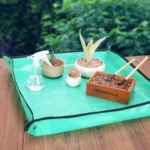 100x100cm PE Home Gardening Planting Operation Mat Green Plant Changing Pot Mixing Soil Waterproof Flower Mat - Image 4