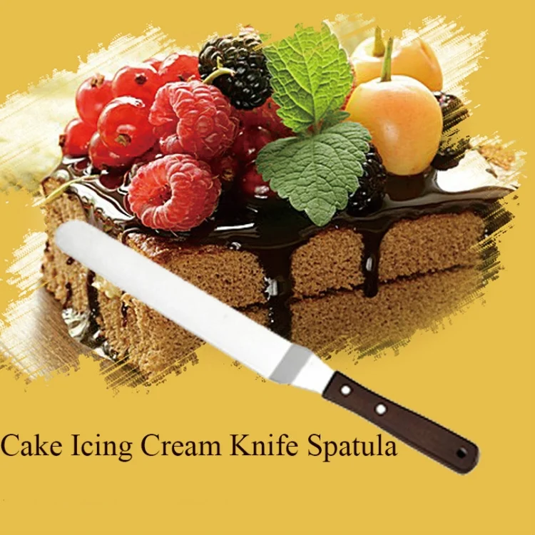 TBD055639301E_4.webp Wooden Handle Spatula Baking Stainless Steel Cake Straight Knife - Image 5