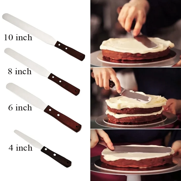 TBD055639301E_6.webp Wooden Handle Spatula Baking Stainless Steel Cake Straight Knife - Image 7
