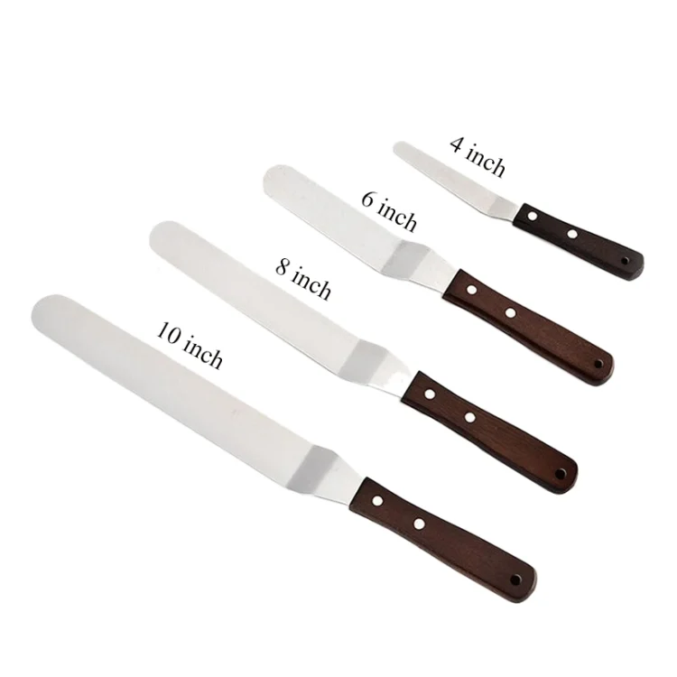 TBD055639301E_7.webp Wooden Handle Spatula Baking Stainless Steel Cake Straight Knife - Image 8