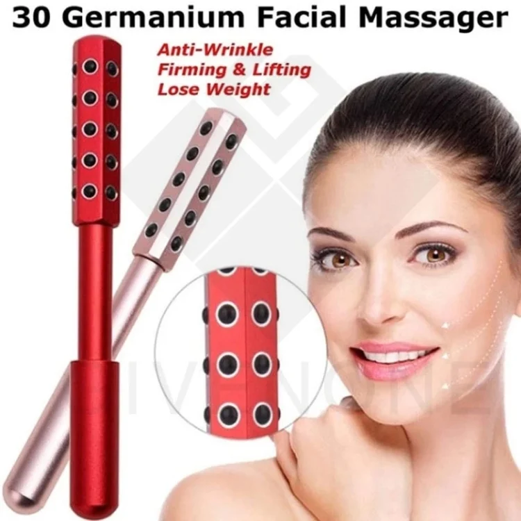 TBD05565193_8.webp 30 Germanium Massage Beauty Stick Roller V-shaped Beauty Instrument Facial Massager Random Colour Delivery - Image 9