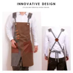 Denim Apron Barber Milk Tea Shop Waiter Overalls - Image 6