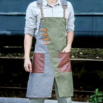Denim Apron Barber Milk Tea Shop Waiter Overalls - Image 7